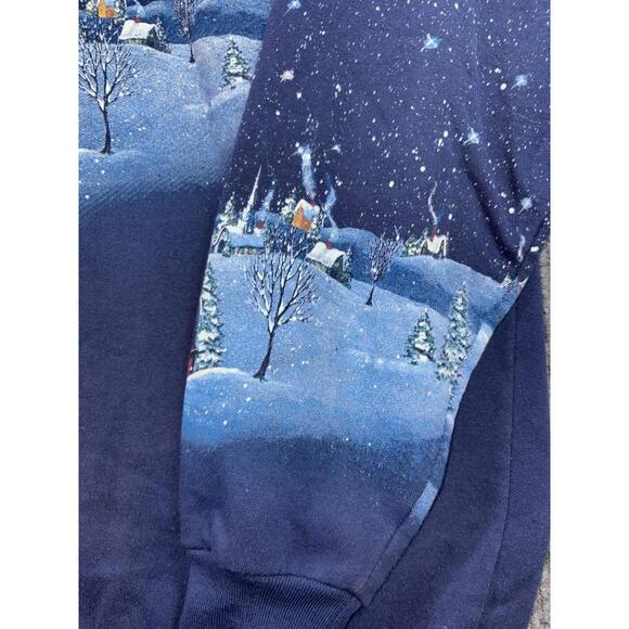 Vtg Artisans Sunschein XL Sweatshirt Guardian Angel AOP Wrap Print Grandma USA - Picture 3 of 14